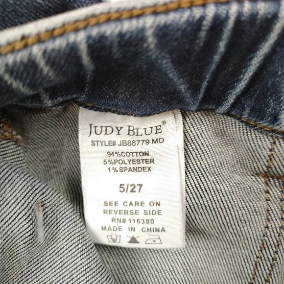 Judy Blue Jogger Denim Jeans Womens 5/27 High Waist Pocket Stretchy - Picture 6 of 11